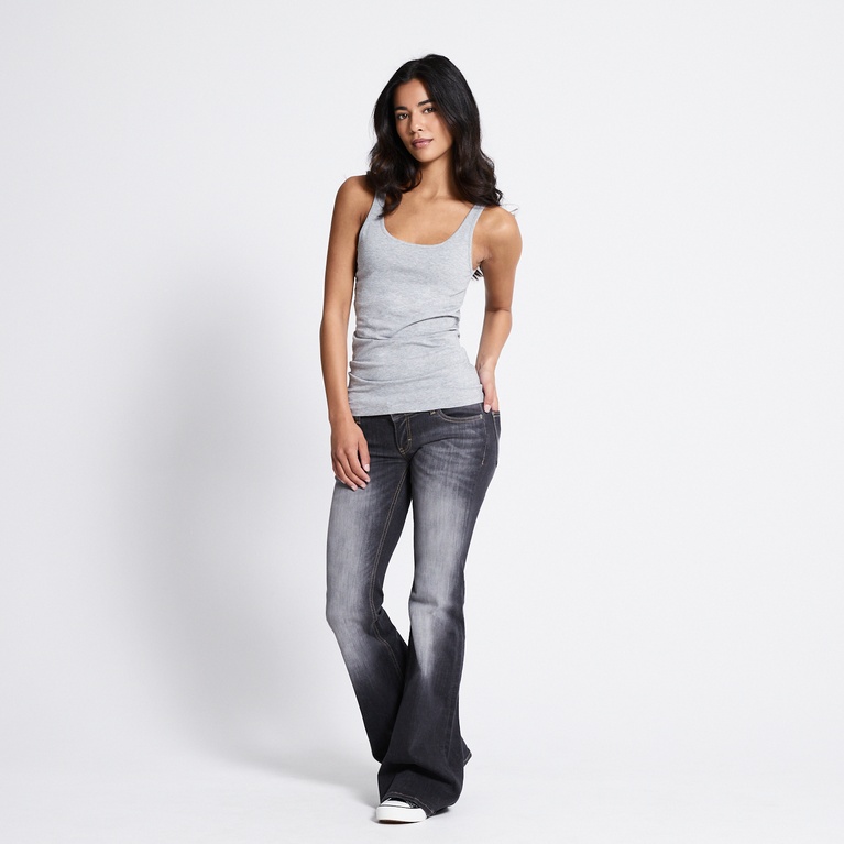 Basic tank top "Fanny" Grey Melange